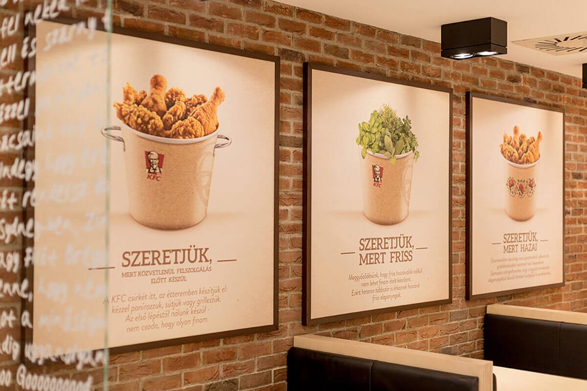 Enteriőr fotózás, KFC étterem.