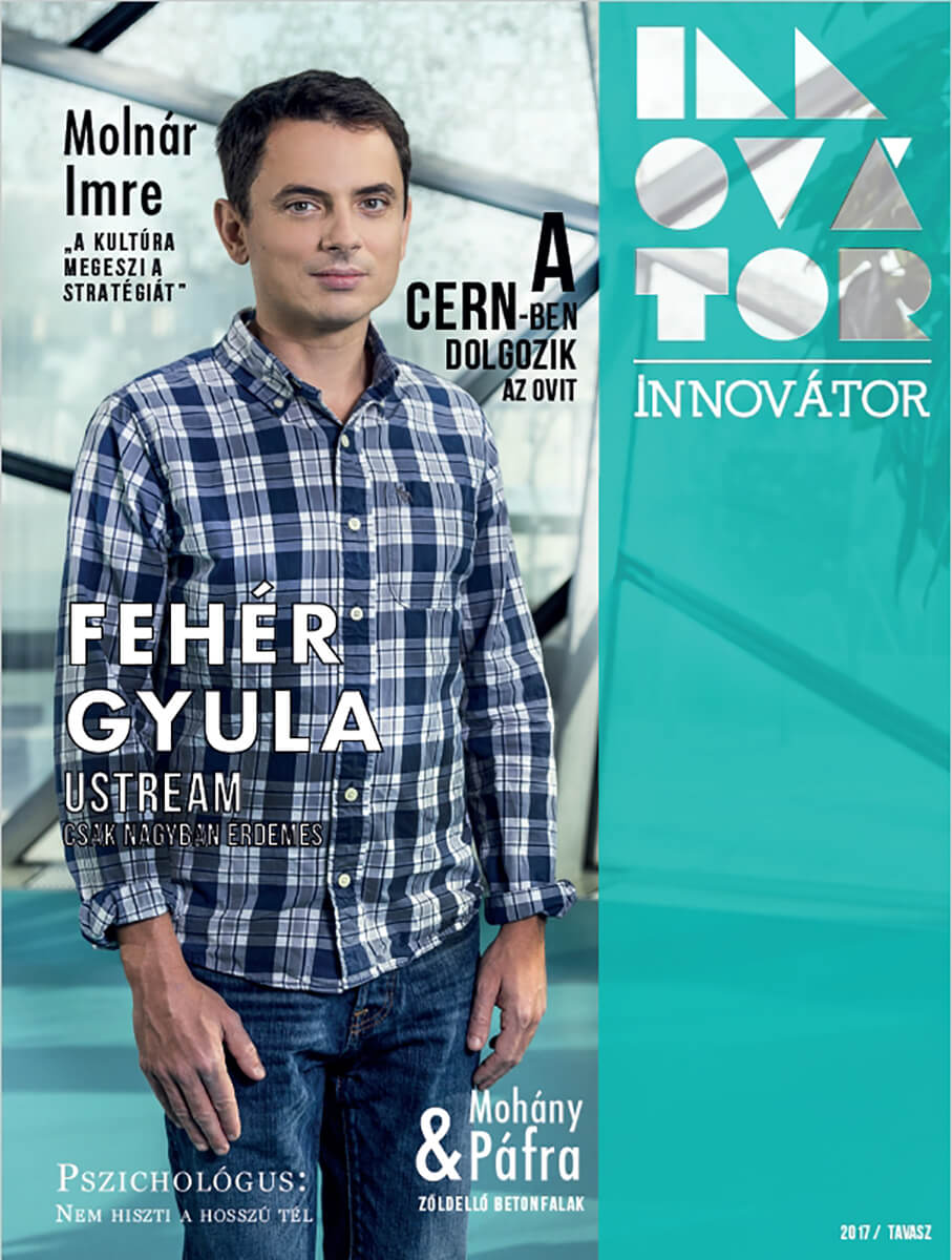 Magazinfotózás során készített Innovátor magazin címlap fotó.