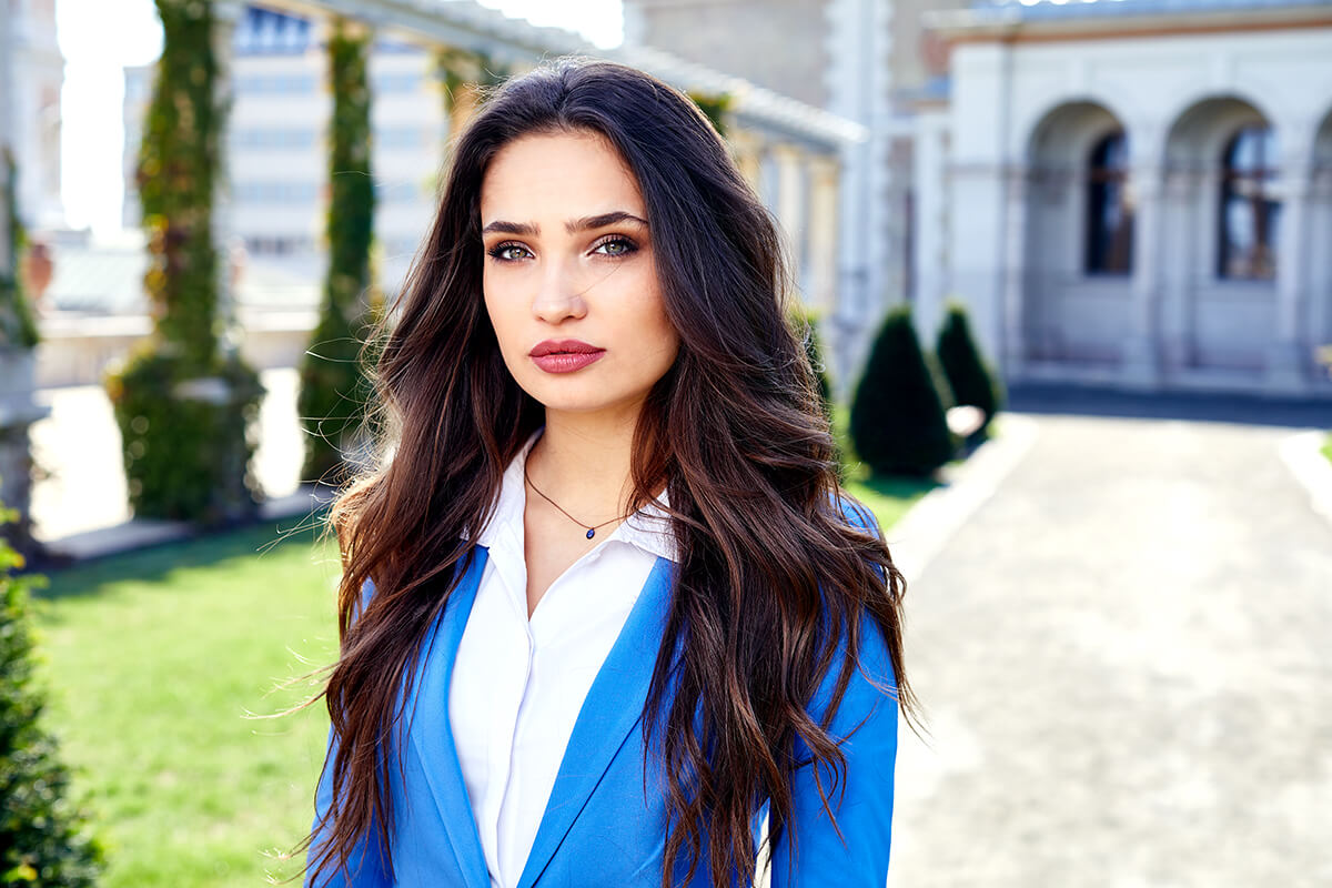 Czuczai Natália portréfotózás közben.